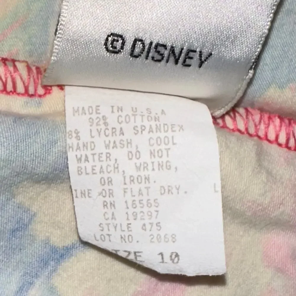 Vintage 90s Disney Girls Colorful Minnie Mouse Hula One Piece Swimsuit Size 10